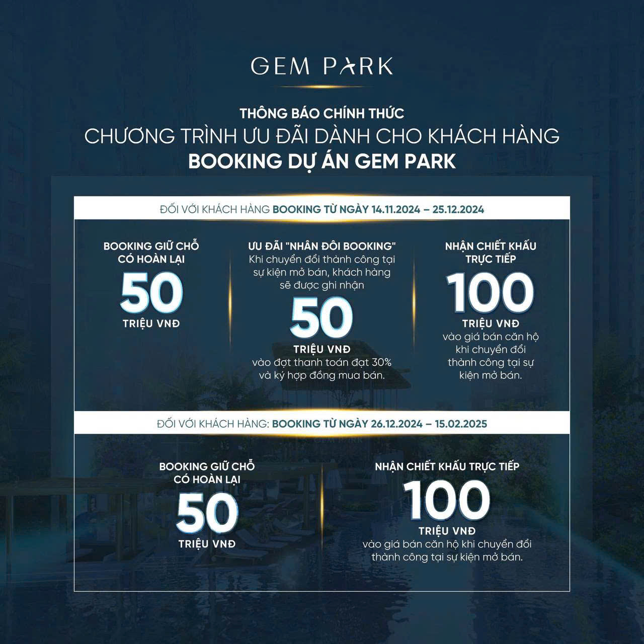 chính sách bán hàng gem park hải phòng